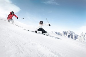 Ski-Action in Kitzbühel