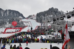 Zielgelände | Hahnenkammrennen